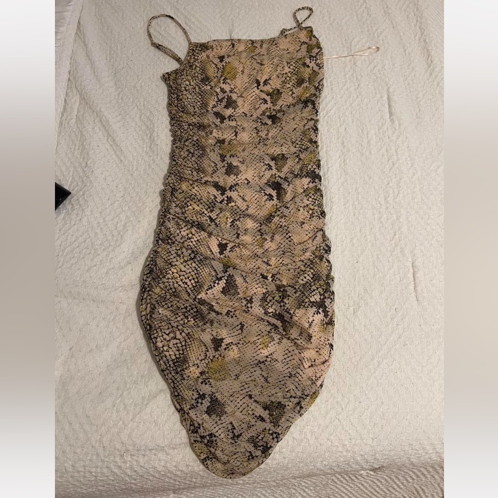 Snake Print Bodycon Dress